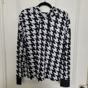 ANN KLEIN Jersey Knit Leisure Pullover Hooded Top Size Large  Loose Fit